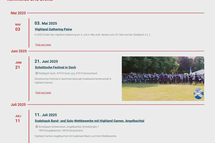 Schottisches Festival in Goch