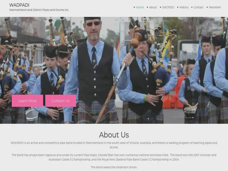 Website preview for wadpadi.com.au